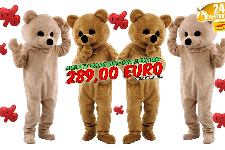 Bären Kostüm Karneval günstig kaufen 3p