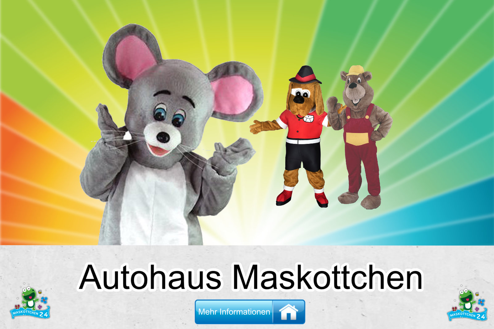 Autohaus Maskottchen Kostüm Produktion Shop günstig kaufen Bau
